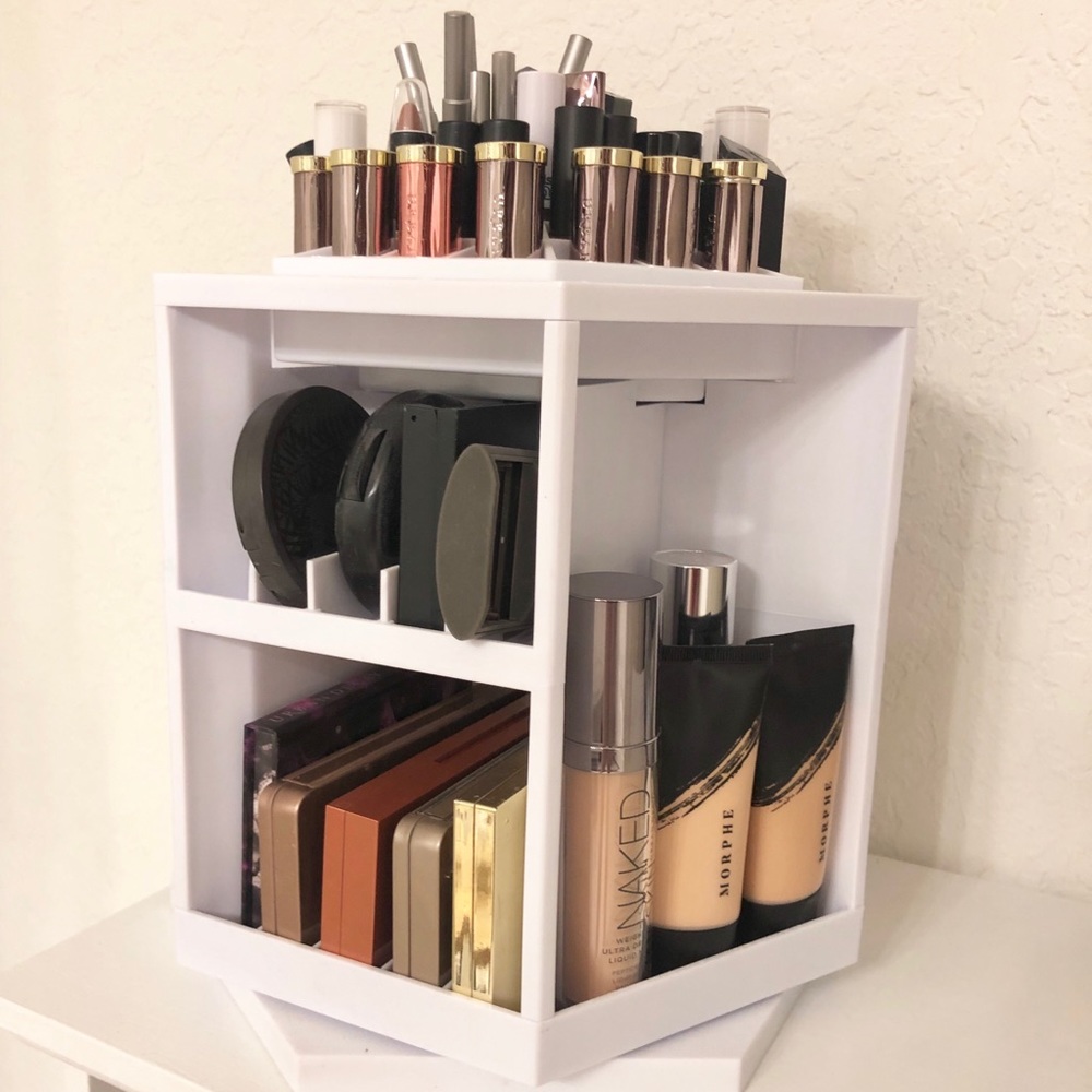 Spinning Tabletop Makeup Organizer